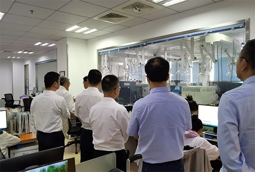 陈博士携带杨副市长一行人参观了PP电子游戏规范化的先进尝试室，解说了药物临床前的研发和IND申报流程。