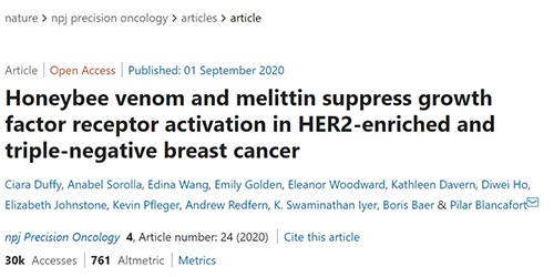 攻克三阴性乳腺癌，蜜蜂毒液竟是关键？